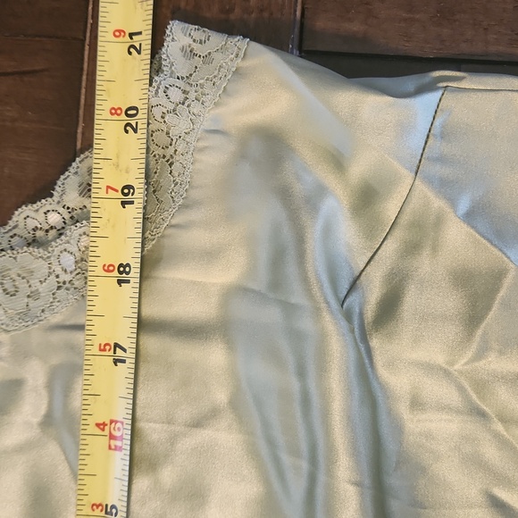 Kathleen Kirkwood Silk Lace Trim Camisole - Soft Green - Picture 3 of 5